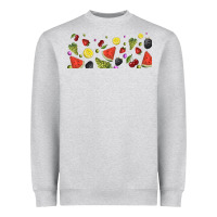 Heather Grey summer fruits Heavyweight Sweatshirt - TumblerDesignByShophia