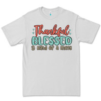 Dove Grey thankful blessed and kind of a mess Premium Tee - MaliasSmallBusiness