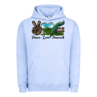 Pigment Grape Ice Peace Love Peacock Urban Hoodie - LillyAllenDesigns