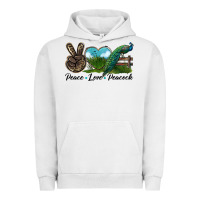 Pigment Lunar Rock Peace Love Peacock Urban Hoodie - LillyAllenDesigns