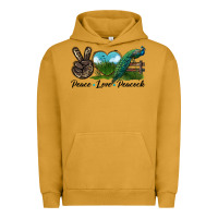 Pigment Peanut Butter Peace Love Peacock Urban Hoodie - LillyAllenDesigns