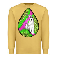 Antique Gold halloween ghost teardrop Premium Sweatshirt - BundleAndBundleShop