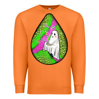 Carrot halloween ghost teardrop Premium Sweatshirt - BundleAndBundleShop