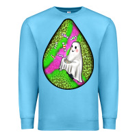 Ocean Blue halloween ghost teardrop Premium Sweatshirt - BundleAndBundleShop