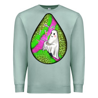 Seafoam halloween ghost teardrop Premium Sweatshirt - BundleAndBundleShop