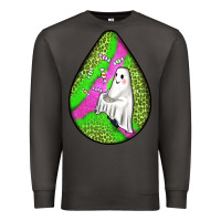 Smoke halloween ghost teardrop Premium Sweatshirt - BundleAndBundleShop