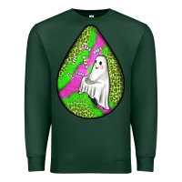 Sports Green halloween ghost teardrop Premium Sweatshirt - BundleAndBundleShop