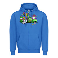 True Royal mardi gras gnomes truck Zipper Hoodie - OliviaCreatesArt
