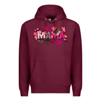 Burgundy Valentine's Day mama Premium Hoodie - FaDigitalArtStudio