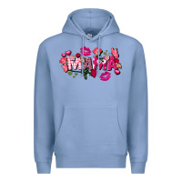 Colony Blue Valentine's Day mama Premium Hoodie - FaDigitalArtStudio
