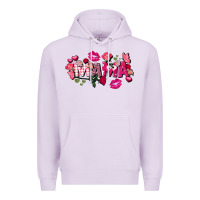 Lilac Valentine's Day mama Premium Hoodie - FaDigitalArtStudio