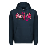 Navy Valentine's Day mama Premium Hoodie - FaDigitalArtStudio