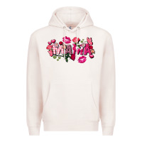 Pale Pink Valentine's Day mama Premium Hoodie - FaDigitalArtStudio