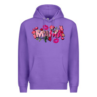 Purple Valentine's Day mama Premium Hoodie - FaDigitalArtStudio