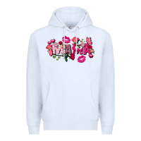 White Valentine's Day mama Premium Hoodie - FaDigitalArtStudio