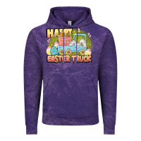 Cloud Purple Happy Easter truck Vintage Hoodie - LillyAllenDesigns