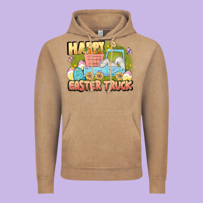 Happy Easter Truck Vintage Hoodie Designed By Lillyallendesigns