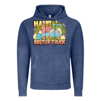 Vintage Denim Happy Easter truck Vintage Hoodie - LillyAllenDesigns