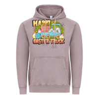 Vintage Zinc Happy Easter truck Vintage Hoodie - LillyAllenDesigns