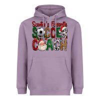 Lavender Santa's Favorite Soccer Coach For Christmas Heavyweight Hoodie - FaDigitalArtStudio