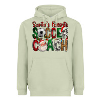 Matcha Santa's Favorite Soccer Coach For Christmas Heavyweight Hoodie - FaDigitalArtStudio
