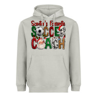 Moon Dust Santa's Favorite Soccer Coach For Christmas Heavyweight Hoodie - FaDigitalArtStudio