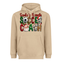 Mushroom Santa's Favorite Soccer Coach For Christmas Heavyweight Hoodie - FaDigitalArtStudio