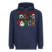 Navy Santa's Favorite Soccer Coach For Christmas Heavyweight Hoodie - FaDigitalArtStudio