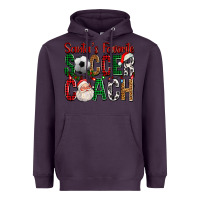 Plum Santa's Favorite Soccer Coach For Christmas Heavyweight Hoodie - FaDigitalArtStudio