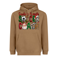 Toasted Coconut Santa's Favorite Soccer Coach For Christmas Heavyweight Hoodie - FaDigitalArtStudio