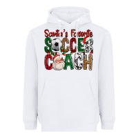 White Santa's Favorite Soccer Coach For Christmas Heavyweight Hoodie - FaDigitalArtStudio