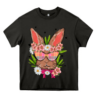 Bunny With Floral Heavy Core Tee | Teevron