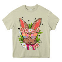 Mossy bunny with floral Heavy Core Tee - MaliasSmallBusiness