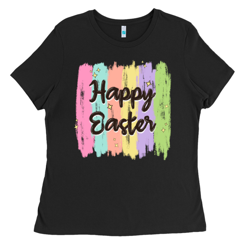 Happy Easter Ladies Tee by MaliasSmallBusiness | Teevron