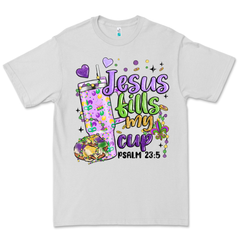 Mardi Gras Jesus Fills My Cup Premium Tee by MaliasSmallBusiness | Teevron
