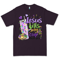 Plum mardi gras jesus fills my cup Premium Tee - MaliasSmallBusiness