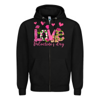 Black love valentine's day olivia Zipper Hoodie - OliviaCreatesArt