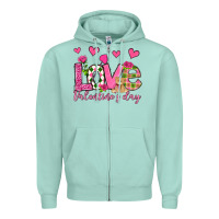Seafoam love valentine's day olivia Zipper Hoodie - OliviaCreatesArt