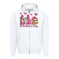 White love valentine's day olivia Zipper Hoodie - OliviaCreatesArt