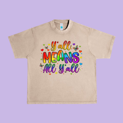 Y All Means All Y All Urban Heavy Tee Designed By Artiststas