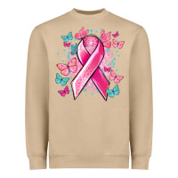 Mushroom Breast Cancer ribbon Cancer Awareness Heavyweight Sweatshirt - HowdyJamesFarm