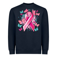 Navy Breast Cancer ribbon Cancer Awareness Heavyweight Sweatshirt - HowdyJamesFarm