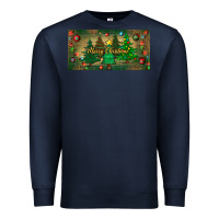 Navy merry christmas license plate Premium Sweatshirt - BundleAndBundleShop