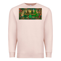 Pale Pink merry christmas license plate Premium Sweatshirt - BundleAndBundleShop