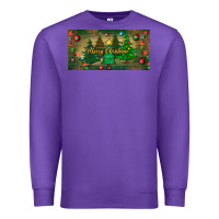 Purple merry christmas license plate Premium Sweatshirt - BundleAndBundleShop