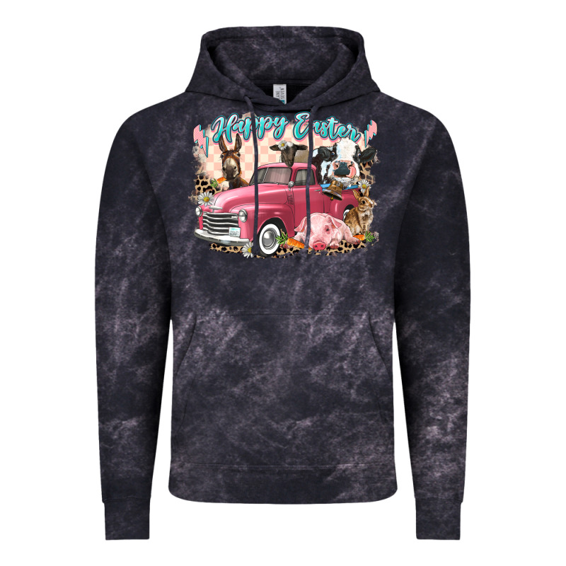 Happy Easter Truck With Easter Farm Animals Vintage Hoodie by LillyAllenDesigns | Teevron
