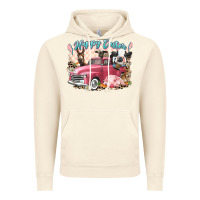 Vintage Artic Happy Easter truck with Easter farm animals Vintage Hoodie - LillyAllenDesigns