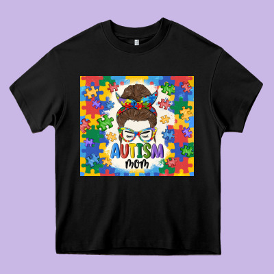 Autism Mom Heavy Core Tee Designed By Maliassmallbusiness