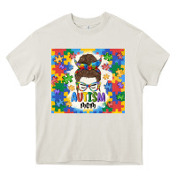 Cream autism mom Heavy Core Tee - MaliasSmallBusiness
