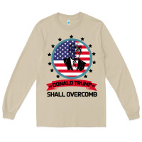 Mushroom DONALD TRUMP 2016 WE SHALL OVERCOMB Long Sleeve Tee - Bettercallsaul